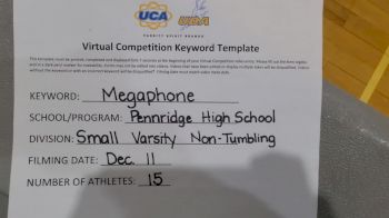 Pennridge High School [Small Varsity - Non Tumble] 2020 UCA Pocono Virtual Regional