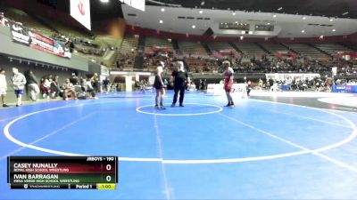 190 lbs Cons. Round 3 - Casey Nunally, Royal High School Wrestling vs Ivan Barragan, Mesa Verde High School Wrestling