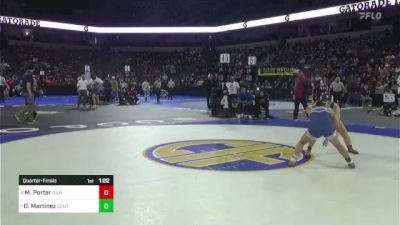 125 lbs Quarterfinal - Mary Jane Porter, Gilroy vs Dulcy Martinez, Central Catholic