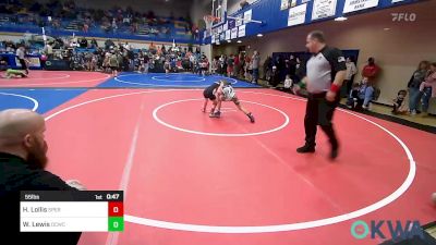 55 lbs Semifinal - Hanna Lollis, Sperry Wrestling Club vs Walker Lewis, Dark Cloud Wrestling Club