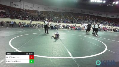 66 lbs Semifinal - Wade O`Brien, Verdigris Youth Wrestling vs Brady McDonald, R.A.W.