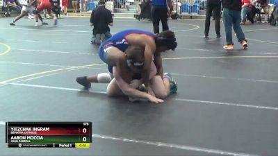 175 lbs 7th Place Match - Aaron Moccia, John Carroll vs Yitzchak Ingram, DeMatha Catholic