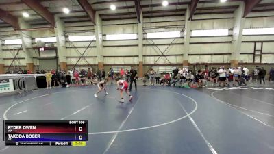 92 lbs Quarterfinal - Ryder Owen, WA vs Takoda Boger, UT