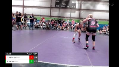 112 lbs Semis & 1st Wrestleback (8 Team) - Ellen Anderson, Mayhem WC Black vs Savana Hansen, Midwest Mat Catz