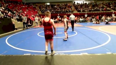 105 lbs Semifinal - Jaxson Russell, Salina Wrestling Club vs Braxton Pinkston, Spiro Bulldog Wrestling