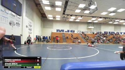 197 lbs Semifinal - Ethan Birch, Sacramento City College vs Prince Gainous, Lassen College