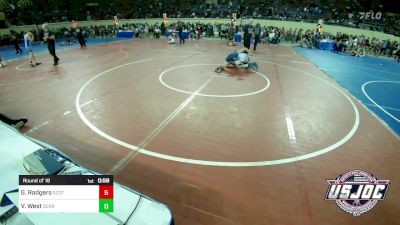 130 lbs Round Of 16 - Graham Rodgers, Scots Wrestling Club vs Vaughn West, Scrap Yard Training