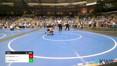 61 lbs Consi Of 4 - Bradley Fletcher, Broken Arrow Wrestling Club vs Kaden Godfrey, Noble Takedown Club