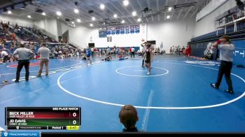 133 lbs 3rd Place Match - Jd Davis, Carey Jr High vs Beck Miller, Sage Valley Jr High