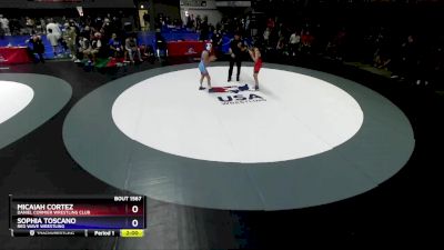 93 lbs Round 2 - Sophia Toscano, Red Wave Wrestling vs Micaiah Cortez, Daniel Cormier Wrestling Club