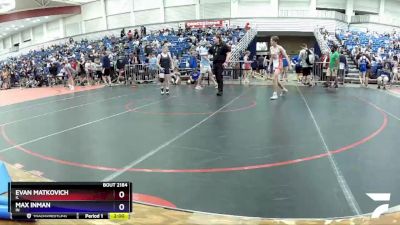 132 lbs Cons. Round 2 - Evan Matkovich, IL vs Max Inman, IN