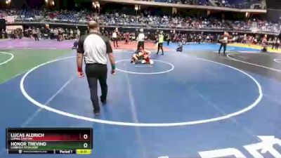 5A 144 lbs Cons. Round 2 - Lucas Aldrich, Comal Canyon vs Honor Trevino, Lubbock Estacado