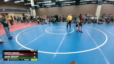 51-53 lbs Round 1 - Timothy Brown, Lake Highlands Club Wrestling vs Aeden Gensler, Fort Polk Wrestling