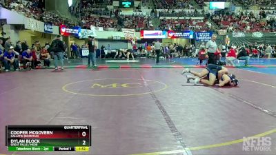 AA - 160 lbs Quarterfinal - Cooper McGovern, Gallatin (Bozeman) vs Dylan Block, Great Falls / MSDB