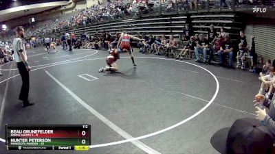 112 lbs Round 2 (6 Team) - Hunter Peterson, Minnesota Maroon vs Beau Grunefelder, North Dakota 2