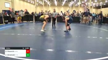 212 lbs 3rd Place - Damyan Pevarnik, McGuffey vs Zack Stromock, Peters Township