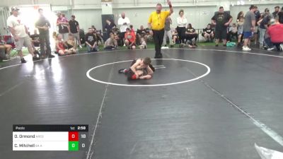 55 lbs Pools - Oscar Ormond, Ares W.C. (MI) vs Coltyn Mitchell, 84 Athletes (VA)