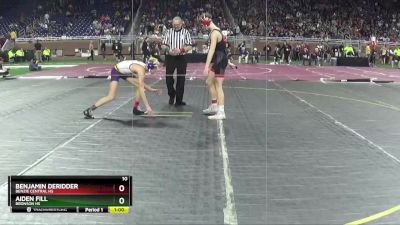 D4-113 lbs Cons. Round 1 - Benjamin DeRidder, Benzie Central HS vs Aiden Fill, Bronson HS