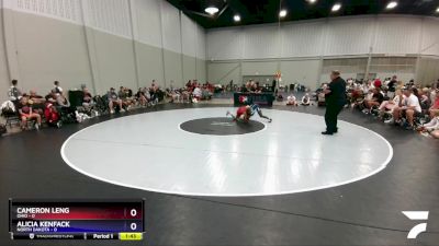 105 lbs Round 5 (6 Team) - Cameron Leng, Ohio vs Alicia Kenfack, North Dakota