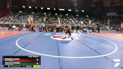 4A-285 lbs Cons. Round 2 - Ranger Elkins, Rock Springs vs Tristan Sasser, Jackson Hole