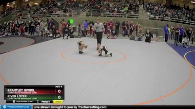 40 lbs Semifinal - River Loyer, Legacy Elite Wrestling Club vs Brantley Gimbel, Legacy Elite Wrestling Club