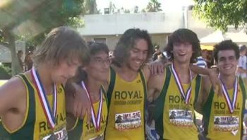 Royal champs Boys Team Sweeps Mt. SAC XC