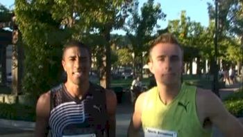 Tim Bayley and Jon Rankin after Sports Basement mile