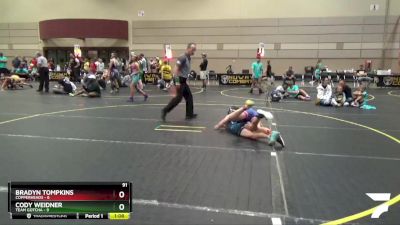 91 lbs Round 2 (6 Team) - Bradyn Tompkins, Copperheads vs Cody Weidner, Team Gotcha