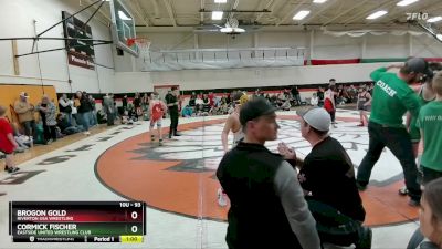 93 lbs Quarterfinal - Cormick Fischer, Eastside United Wrestling Club vs Brogon Gold, Riverton USA Wrestling