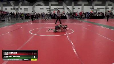 80 lbs Quarterfinal - Bradley Bauman, WAUS vs Cash Dorazio, BWHS