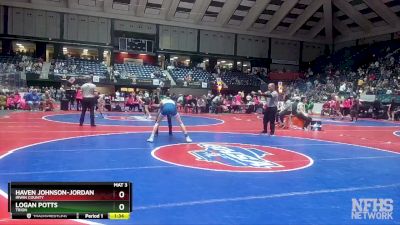 1A-126 lbs Quarterfinal - Logan Potts, Trion vs Haven Johnson-Jordan, Irwin County