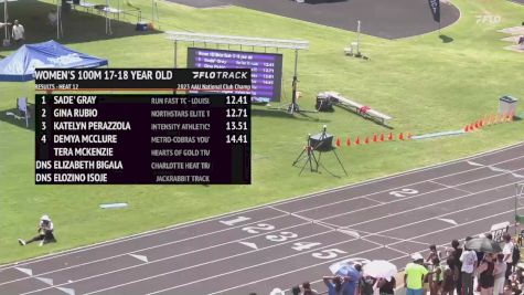 Youth Women's 100m, Prelims 13 - Age 17-18