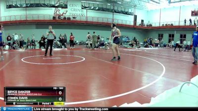 160 lbs Quarterfinal - Bryce Danzer, Franklin Central Wrestling Clu vs Cohen Davis, Legends Of Gold Wrestling