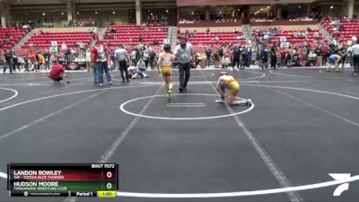 76 lbs Cons. Round 5 - Hudson Moore, Tonganoxie Wrestling Club vs Landon Rowley, WR - Topeka Blue Thunder