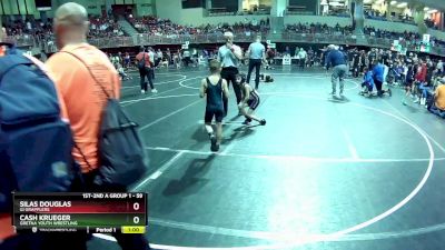 59 lbs Cons. Round 1 - Cash Krueger, Gretna Youth Wrestling vs Silas Douglas, GI Grapplers