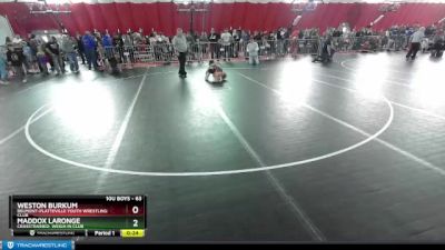 63 lbs Cons. Round 2 - Maddox LaRonge, CrassTrained: Weigh In Club vs Weston Burkum, Belmont-Platteville Youth Wrestling Club