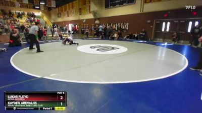 59 lbs Quarterfinal - Lukas Floyd, So Cal Hammers vs Kayden Arevalos, Socal Grappling Wrestling Club