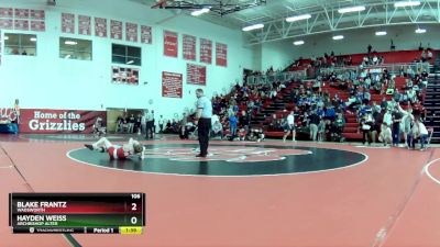 106 lbs Round 3 - Blake Frantz, Wadsworth vs Hayden Weiss, Archbishop Alter