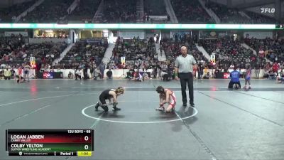 68 lbs Cons. Round 3 - Logan Jabben, Caney Valley vs Colby Yelton, SlyFox Wrestling Academy