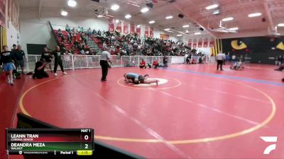 111 lbs Quarterfinal - Leann Tran, Corona Senior vs Deandra Meza, Walnut