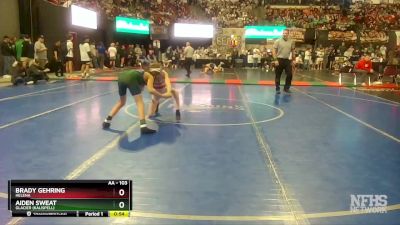 AA - 103 lbs Cons. Round 1 - Aiden Sweat, Glacier (Kalispell) vs Brady Gehring, Helena