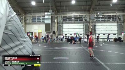 72 lbs Round 5 - Casen Becker, Black Fox Wrestling Academy vs Sean Tusing, Maniacs