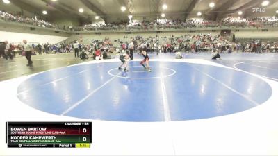 65 lbs Champ. Round 2 - Bowen Bartow, Southern Boone Wrestling Club-AAA vs Kooper Kampwerth, Team Central Wrestling Club-AAA