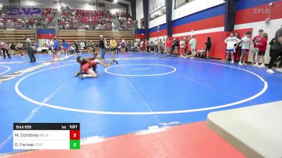 120 lbs Quarterfinal - Michael Corbbrey, McLain Titans vs David Farmer, Fort Gibson