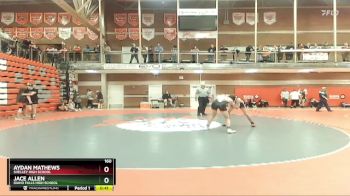 160 lbs 5th Place Match - Jace Allen, Idaho Falls High School vs Aydan Mathews, Shelley High School