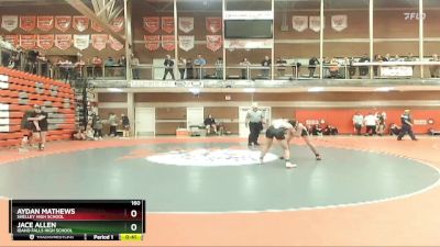 160 lbs 5th Place Match - Jace Allen, Idaho Falls High School vs Aydan Mathews, Shelley High School