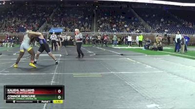 D1-215 lbs Semifinal - Connor Bercume, Detroit Catholic Central HS vs Kaijehl Williams, Central HS (Battle Creek)