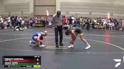 86 lbs Round 5 (10 Team) - Presley Sandobal, WOW vs Grace Vance, Metro All Stars