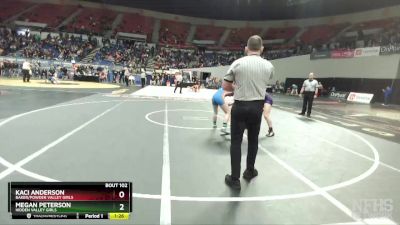 4A/3A/2A/1A Girls 140 Semifinal - Kaci Anderson, Baker/Powder Valley Girls vs Megan Peterson, Hidden Valley Girls