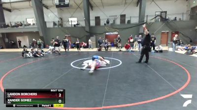 120 lbs Cons. Round 4 - Landon Borchers, CA vs Xander Gomez, WA